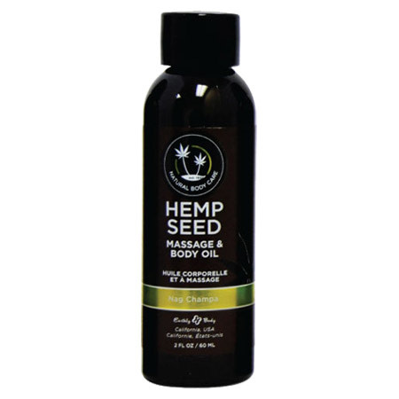 Earthly Body Hemp Seed Massage Oil - Nag Champa