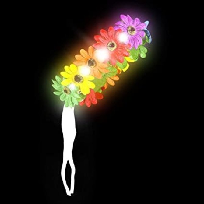 Light-up Rainbow Flower Halo
