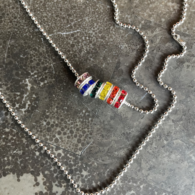 Alan Leingang Rainbow Necklace - Rondelle Beads