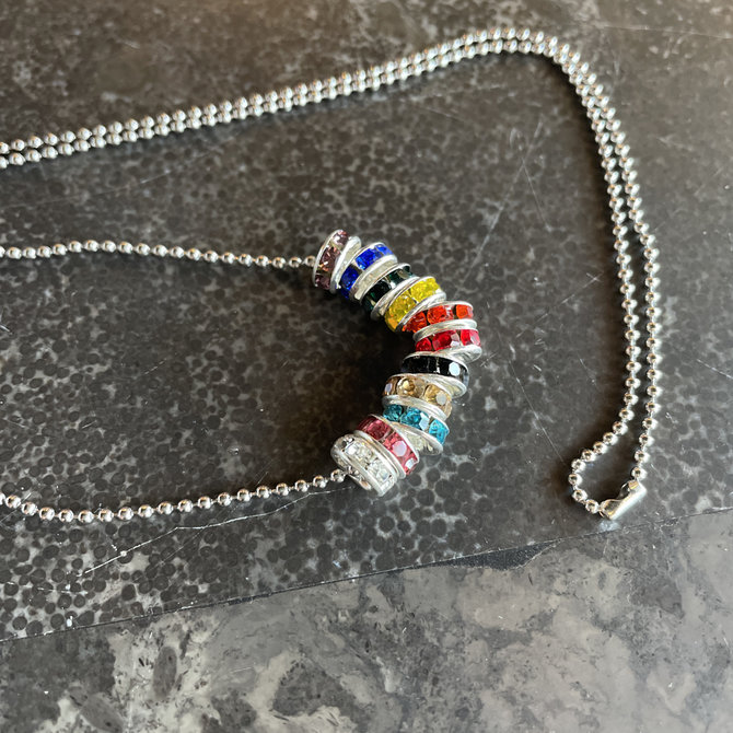 Alan Leingang Progress Rainbow Necklace - Rondelle Beads
