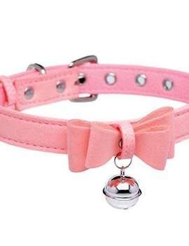 Sugar Kitty Cat Bell Collar (Pink/Silver)