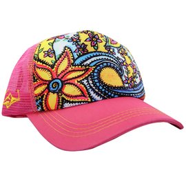 Sacred Surf Hawaii Waveflower Trucker Hat - Pink