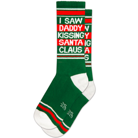 Gumball Poodle I Saw Daddy Kissing Santa Claus Socks