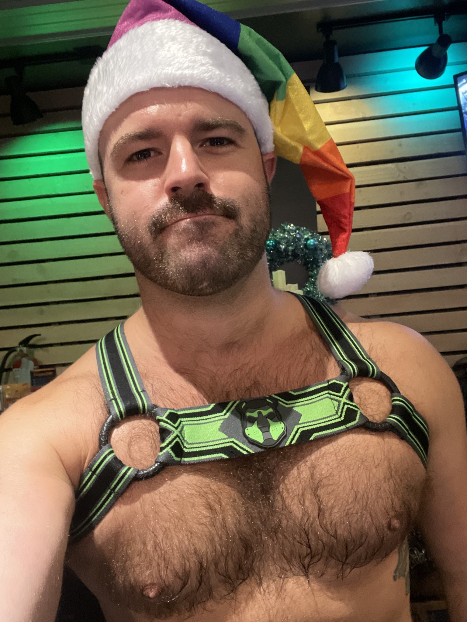 Rainbow Santa Hat