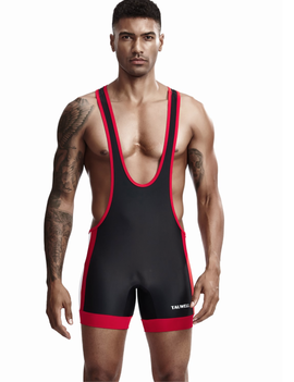 Knobs Wrestling Singlet - Black