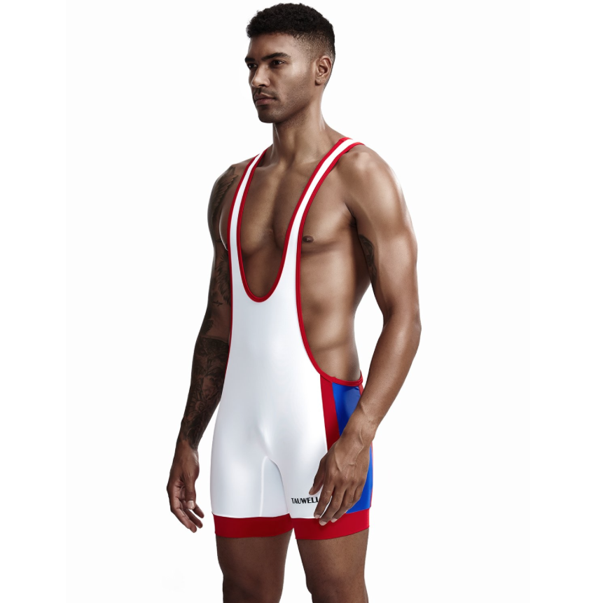 Knobs Wrestling Singlet - White