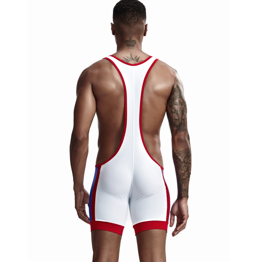 Knobs Wrestling Singlet - White