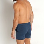 STEELE Stretch Performance Shorts - Teal Pin Stripes