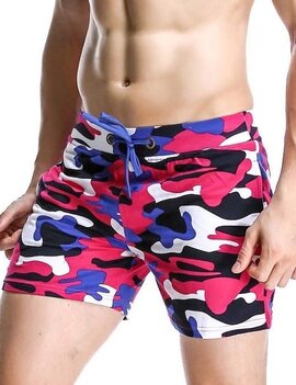 Knobs Camo Shorts - Blue/Pink - sale