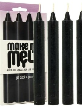 Make Me Melt Drip Candles - 4-Pack - Black