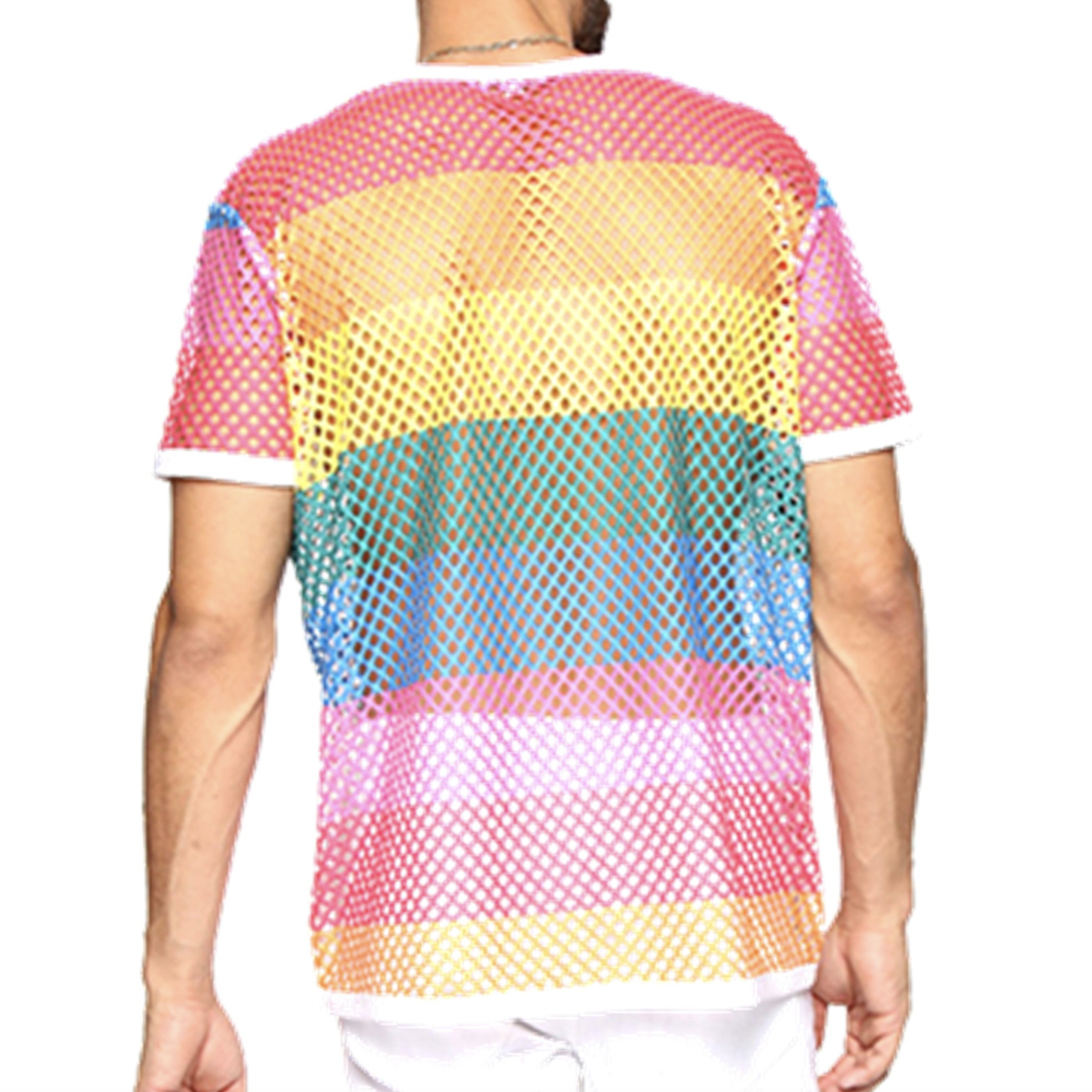 Knobs Rainbow Fishnet Tee