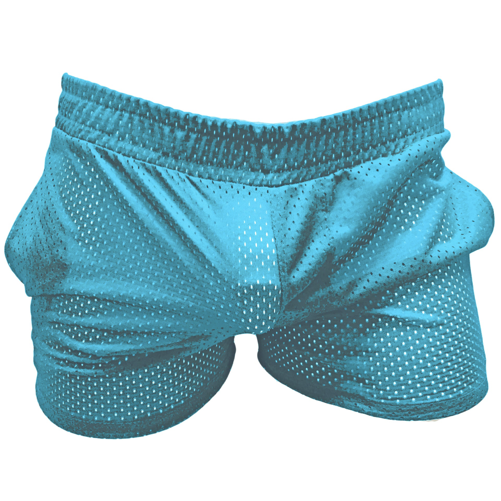 Knobs Sky Blue Sports Mesh Booty Shorts