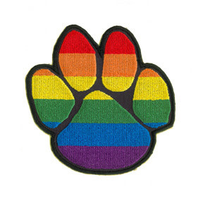 Rainbow Paw Print Patch