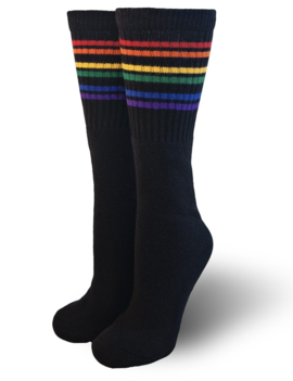 Black 19" Pride Tube Socks