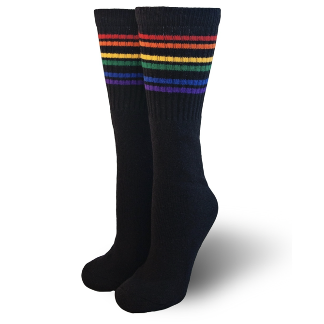 Black 19" Pride Tube Socks