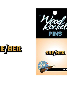 She / Her Pronoun Lapel Pin