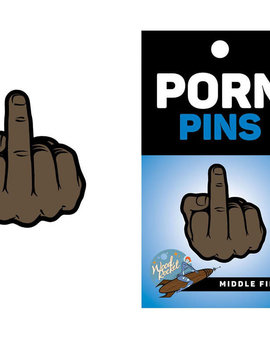 Middle Finger (Brown) Lapel Pin