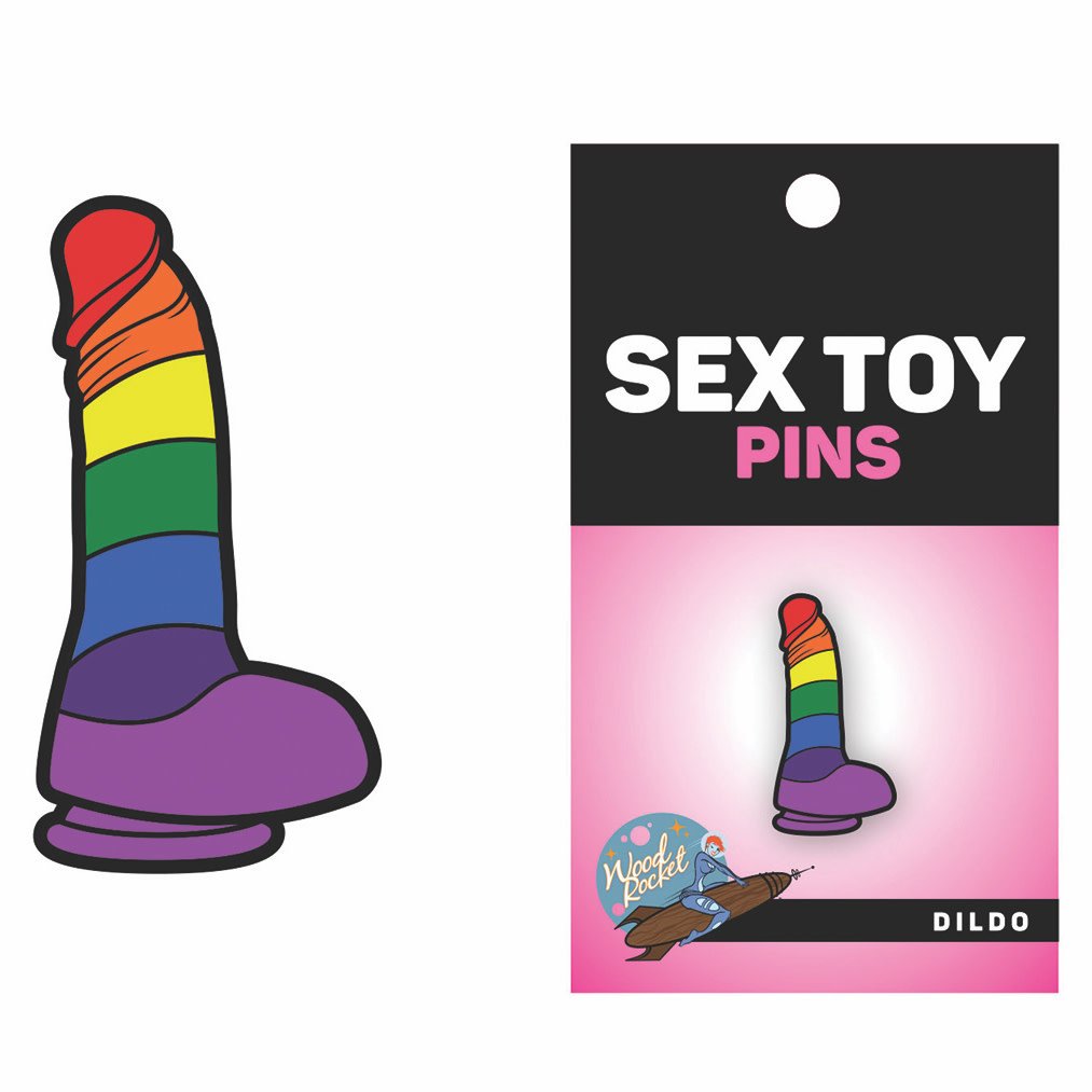 Rainbow Dildo Lapel Pin