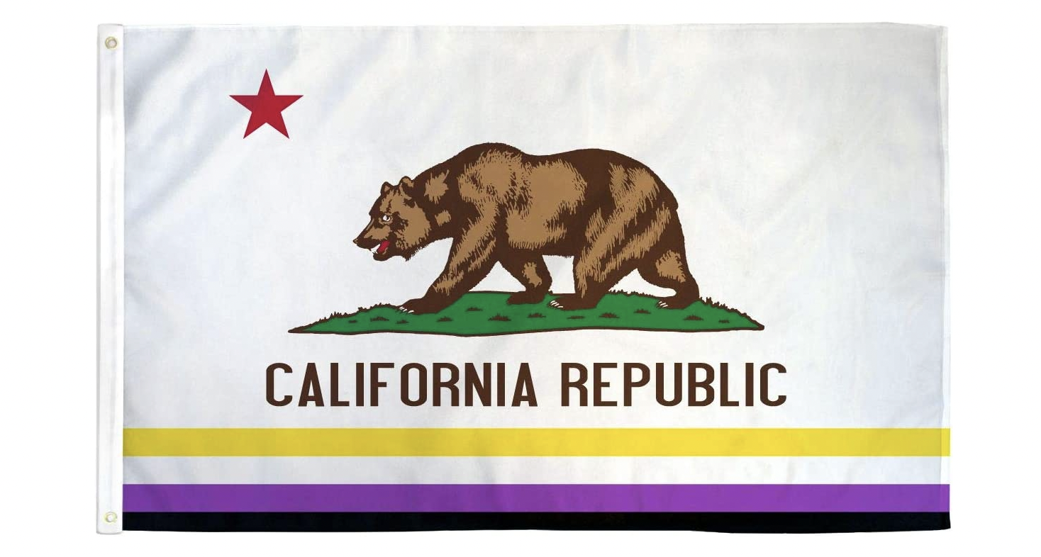 Polyester Flag - California Non-Binary - 3x5