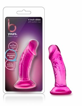 B Yours Sweet N' Small Dildo w/Suction 4" Pink