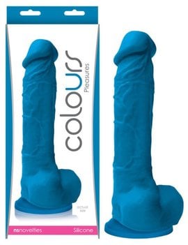 Colours Pleasure Dildo 8" Blue