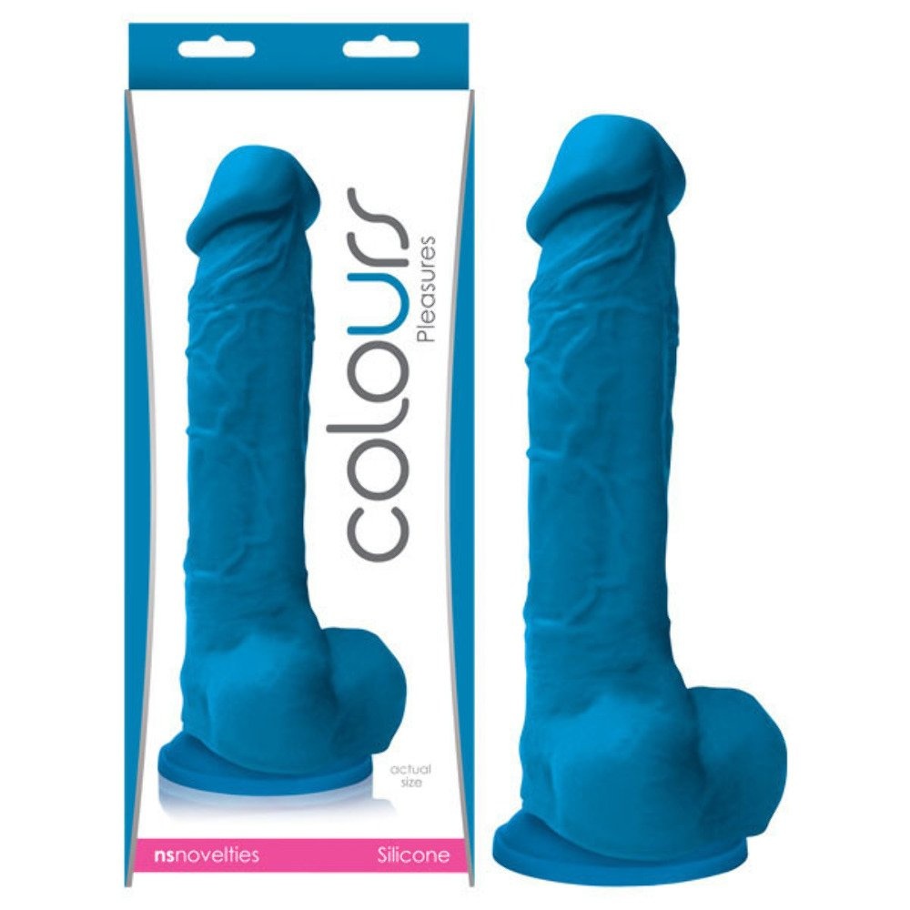 Colours Pleasure Dildo 8" Blue