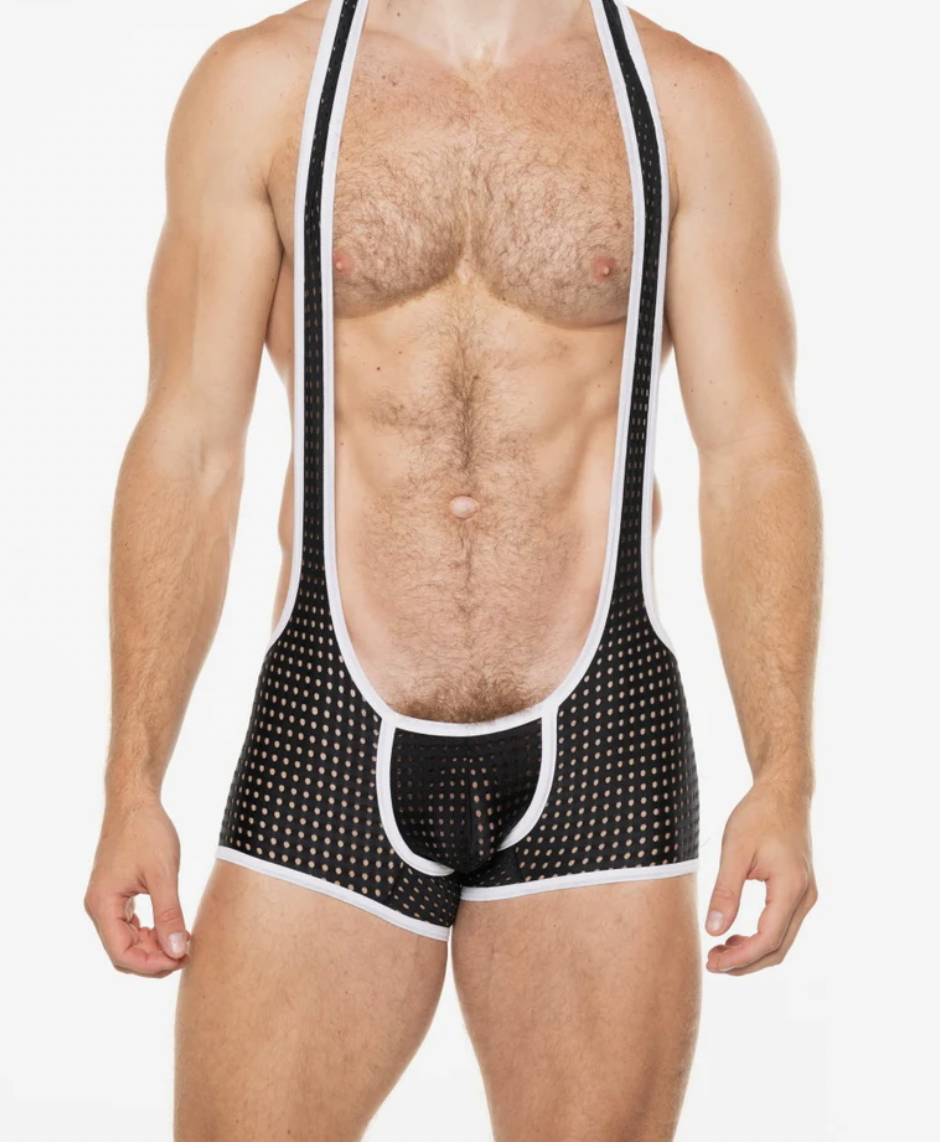 Go Softwear/American Jock Hard Core Peep Scoop Singlet - Black - sale