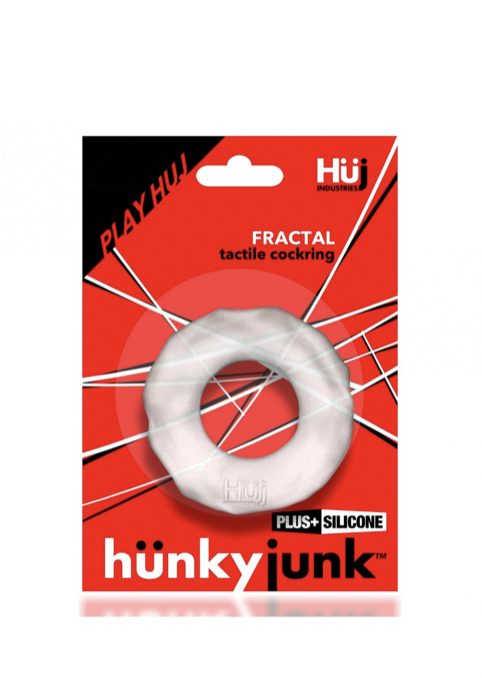 Hunkyjunk HUJ Fractal Cock Ring Clear Ice