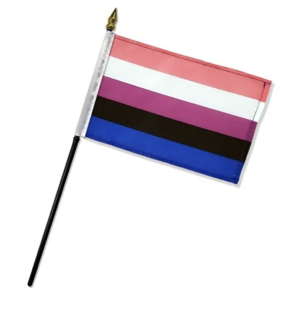 Small Stick Flag - Genderfluid