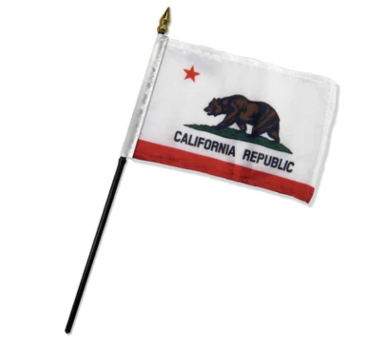 Small Stick Flag - California