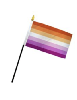 Small Stick Flag - Lesbian Sunset