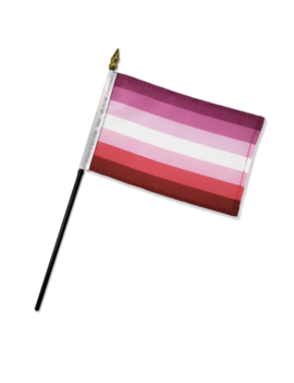 Small Stick Flag - Lesbian Pink