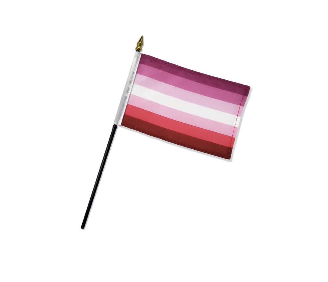 Small Stick Flag - Lesbian Pink