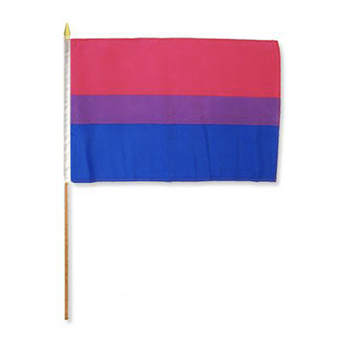 Bisexual Pride Stick Flag 12" x 8"