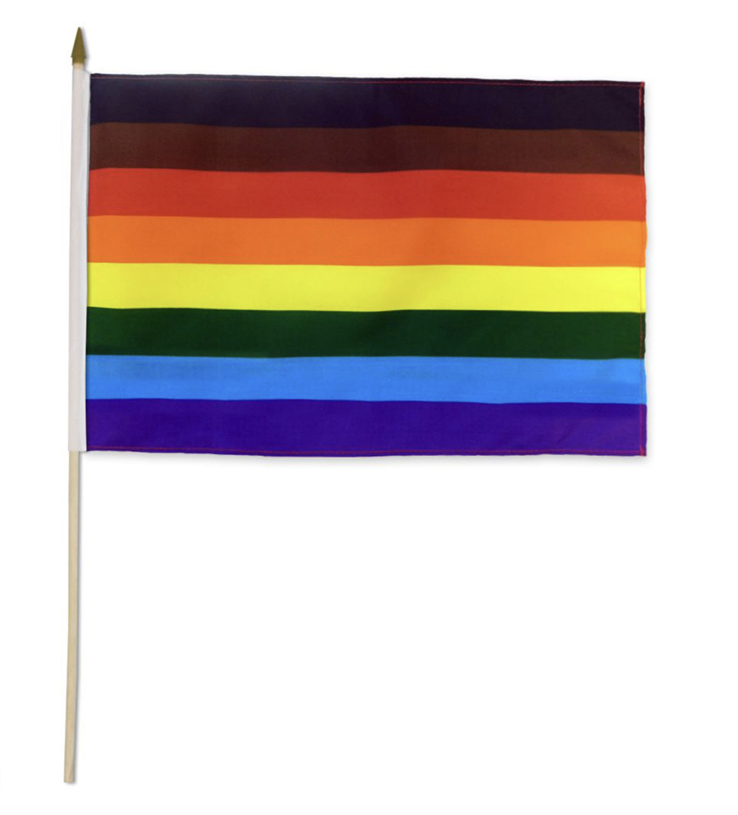 Large Stick Flag - Philly Rainbow