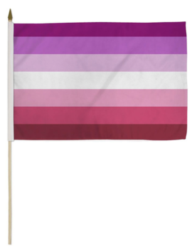 Large Stick Flag - Lesbian