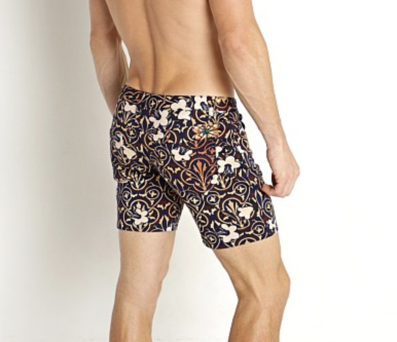 ST33LE Limited Edition - 5" Knit Shorts - Khaki/Navy Mosaic Floral