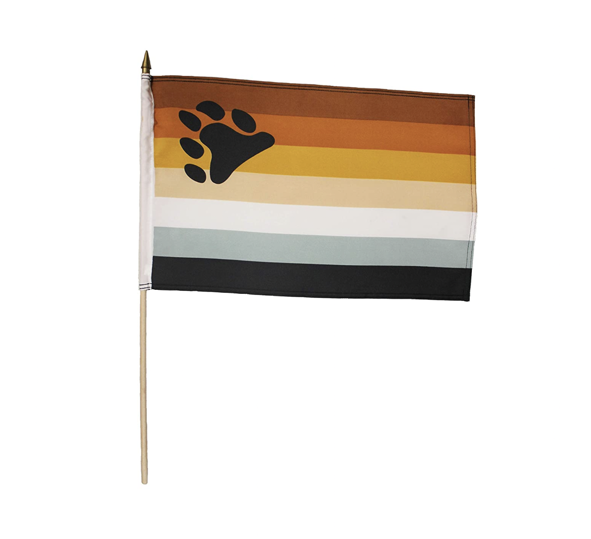 Bear Pride Stick Flag 12" x 8"