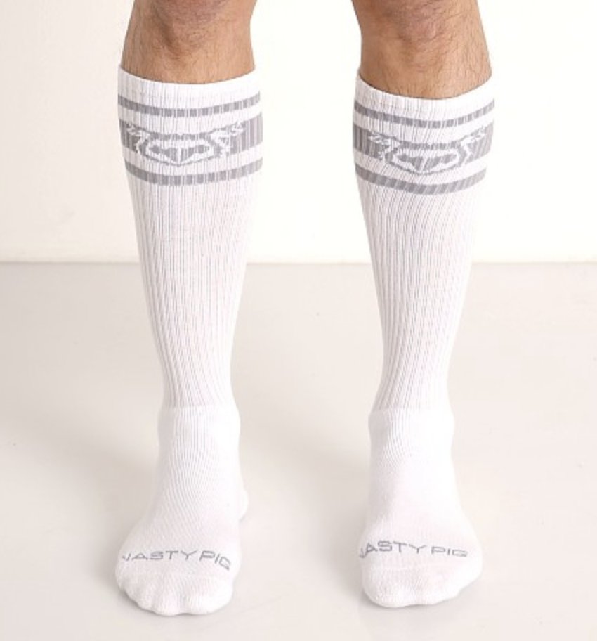 Nasty Pig Hook'd Up Sports Sock - SS23 - White/Grey