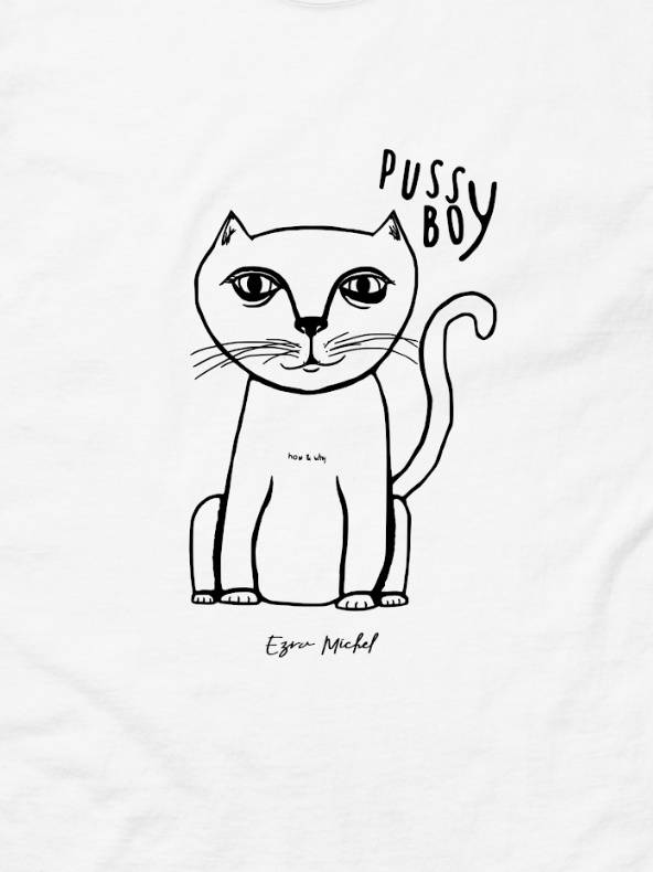 Pussyboy Pussy Cat Tee - White - sale