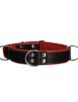 Ouch! Deluxe Bondage Collar - Red