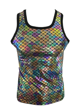 Knobs Mermaid Crop Top - Multi - sale