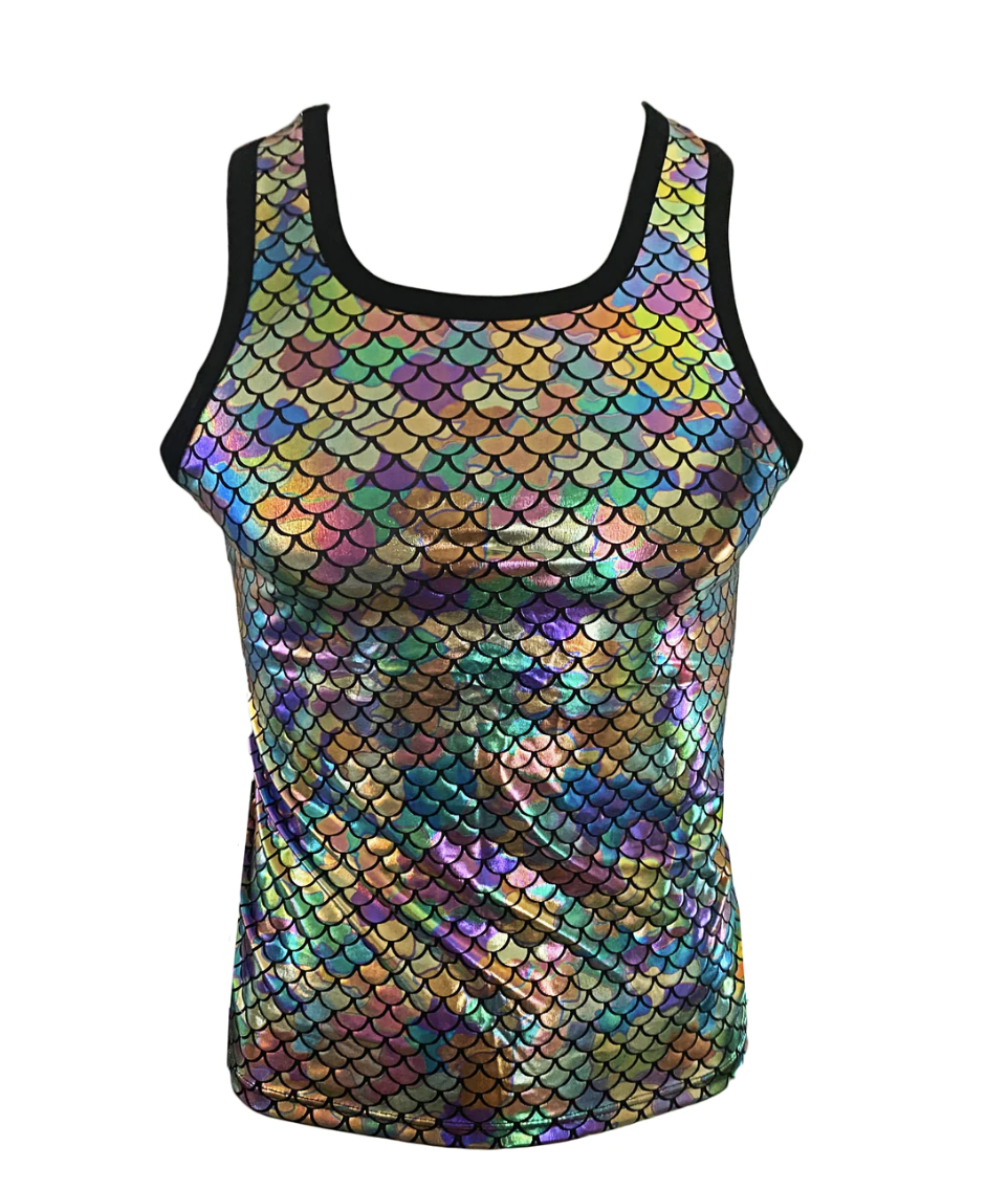 Knobs Mermaid Crop Top - Multi