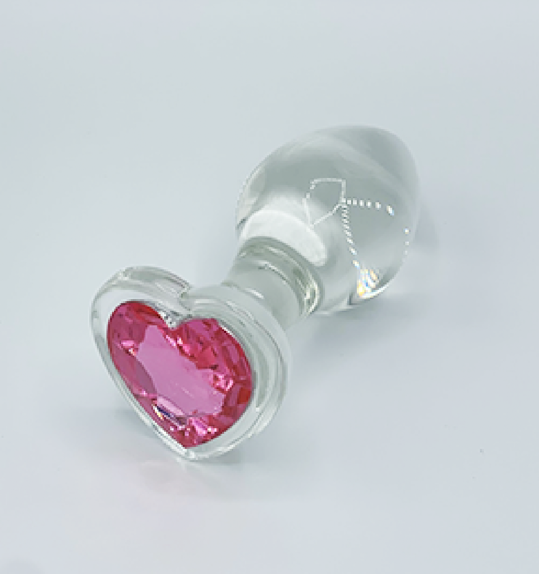 Gläs Heart Jewel Plug - L