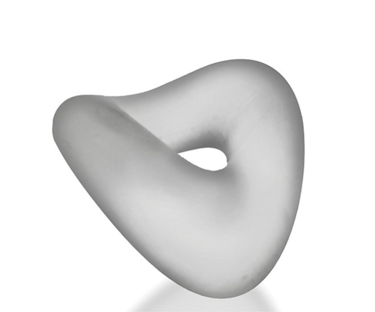 Hunkyjunk HUJ Form Cock Ring Clear Ice