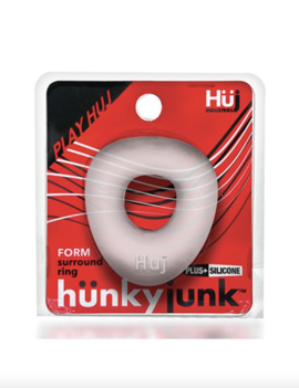 Hunkyjunk HUJ Form Cock Ring Clear Ice