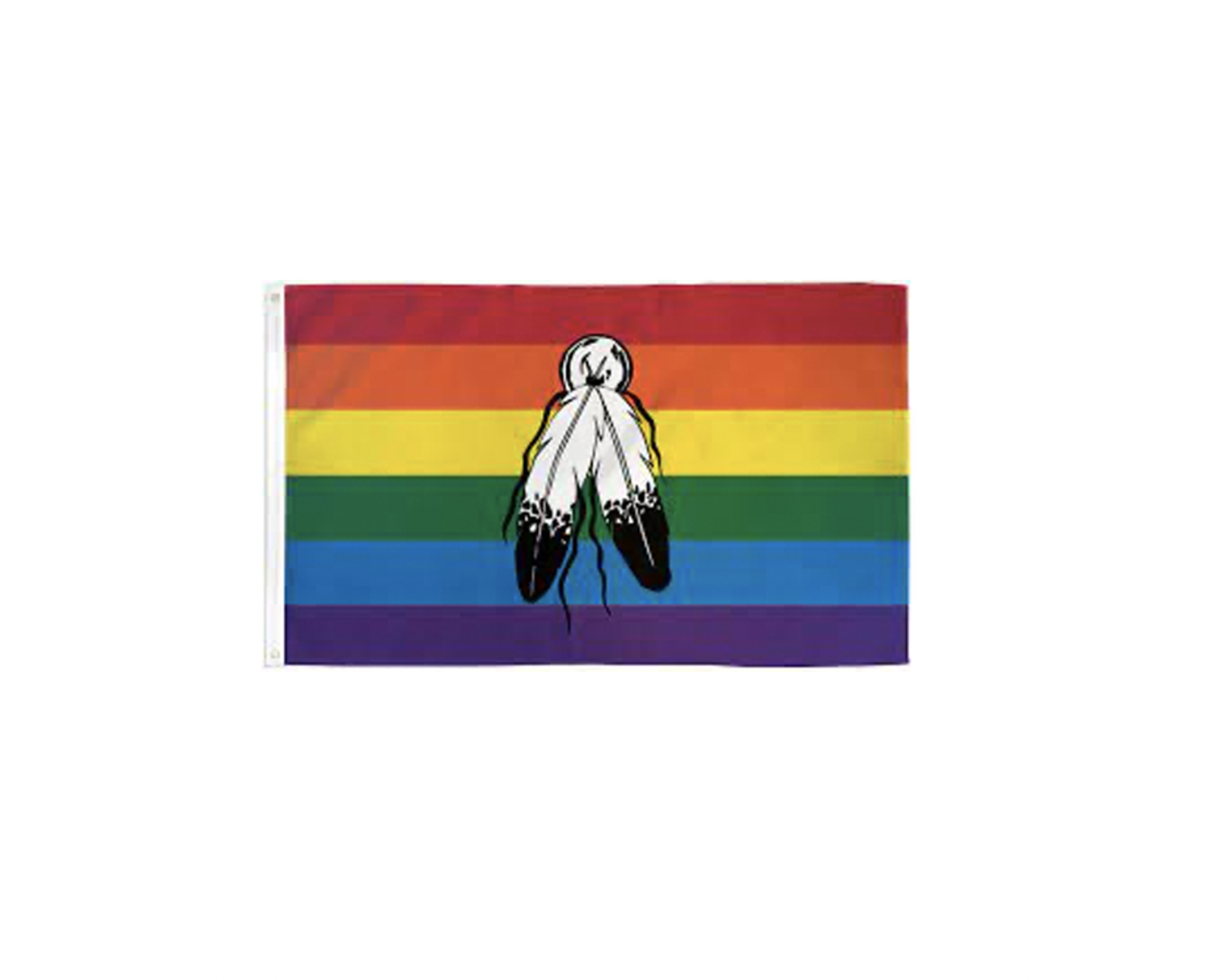 Two-Spirit Rainbow Flag - 3' x 5'