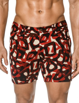 ST33LE Limited Edition - 5" Knit Shorts - Red/Black Poppy Rings