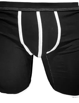 Knobs Gym Shorts w/ Contrast Trim - Black/White