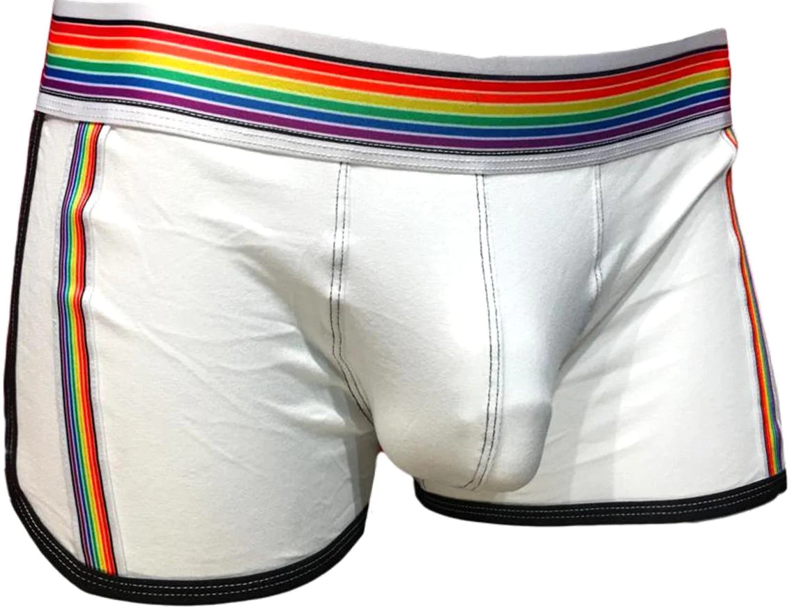 Knobs Rainbow Elastic Trunk - White